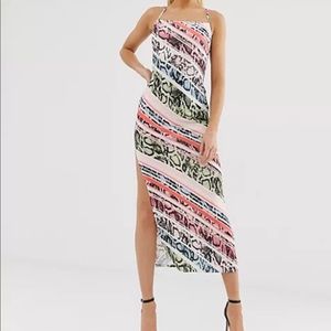 Flounce London Neon Animal Print Bodycon Dress